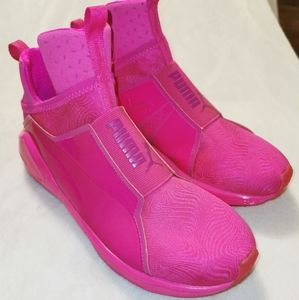 High top pink puma woman's shoes | size 9